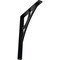Ekena Millwork Galveston Wrought Iron Bracket, (Single center brace), Powder Coated Black 1 1/2"W x 10"D x 12"H BKTM01X10X12SGL - alternate 1
